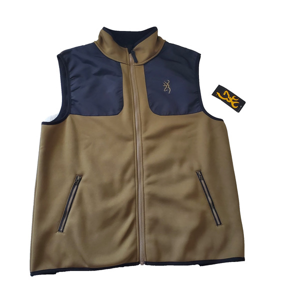 Browning Casual Sportswear Vest Men's Large Two-Toned Pockets LOGO Quality Style - Picture 1 of 8